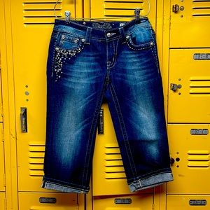 MISS ME WOMENS CAPRI MID RISE JEANS SIZE 27